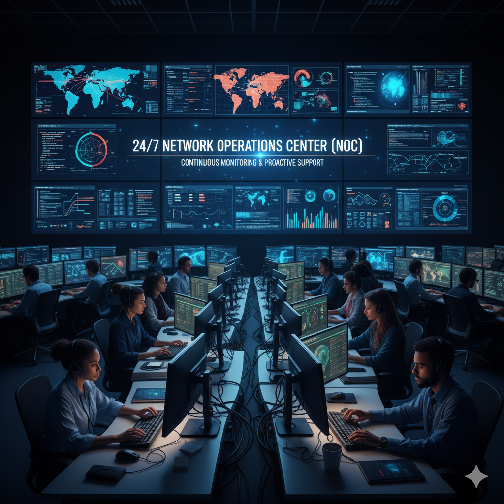 24/7 Network Operations Center (NOC) 